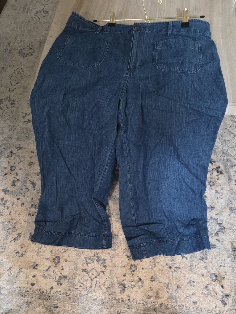 Cotton/linen blend cropped harem pants, Free Assembly